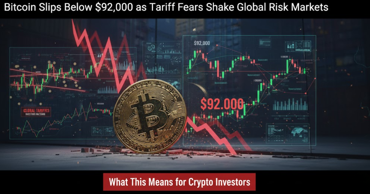 Bitcoin Falls Below $92,000